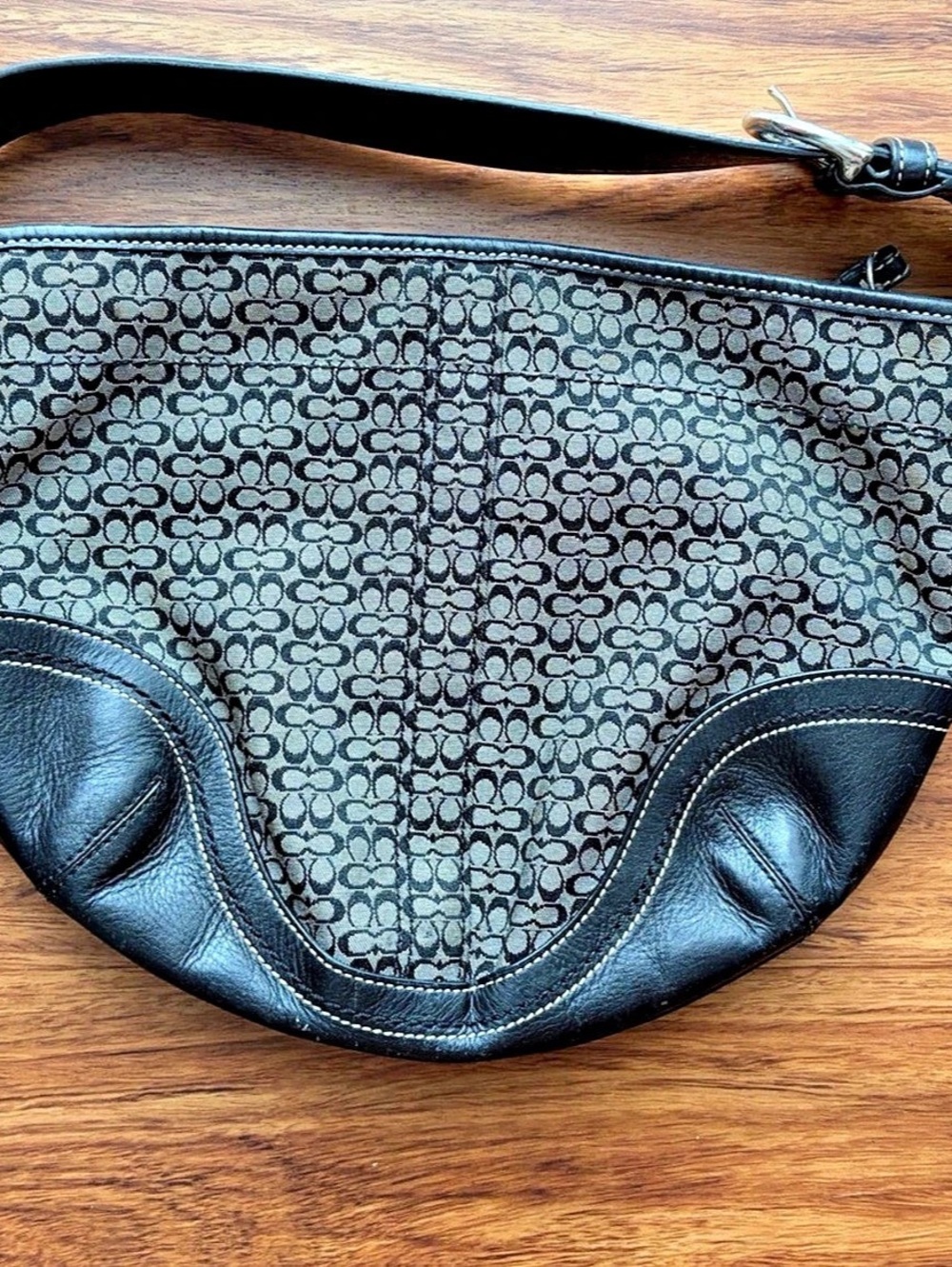 Coach Shoulder Bag in Black & Gray
